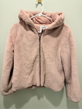 Old Navy fuzzy line pink coat
